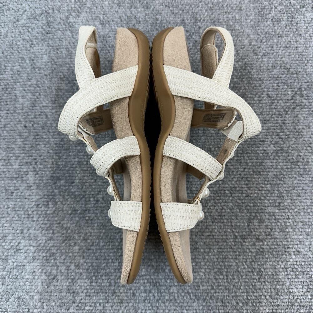 Vionic Amber Pearl Sandals Women’s 6.5 Cream Pearl Orthotic Adjustable - Picture 2 of 10
